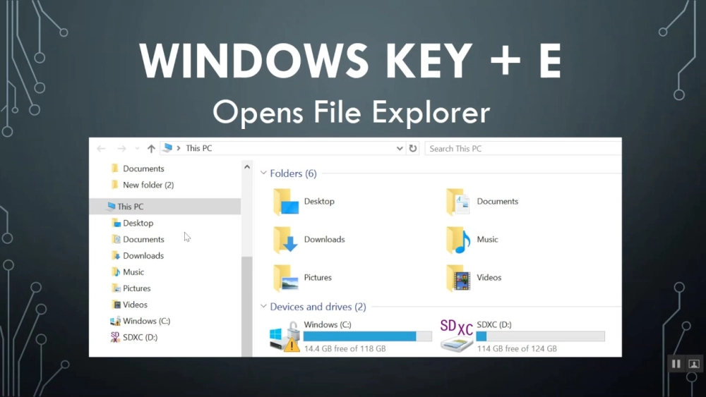 Windows + E là công cụ tuyệt vời để mở File Explorer